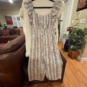 Hint of Bush Capri Jumpsuit NWT XL